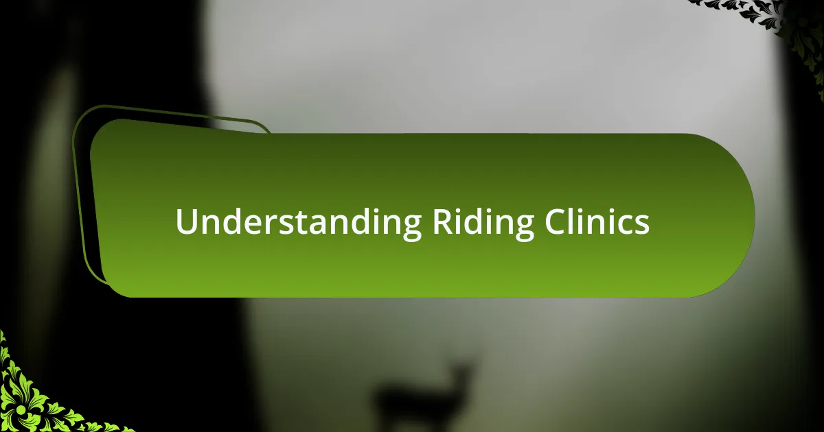 Understanding Riding Clinics